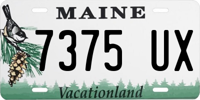 ME license plate 7375UX