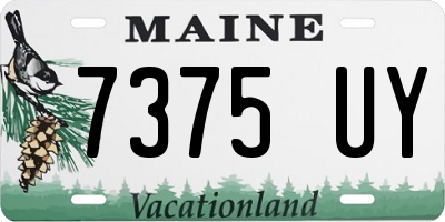 ME license plate 7375UY