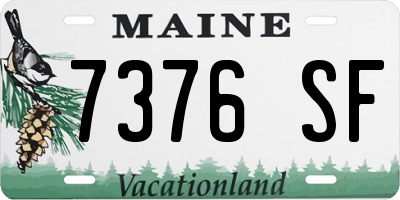 ME license plate 7376SF
