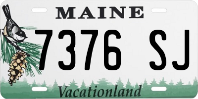 ME license plate 7376SJ