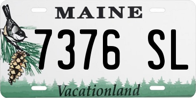 ME license plate 7376SL