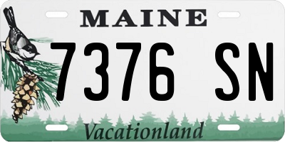 ME license plate 7376SN
