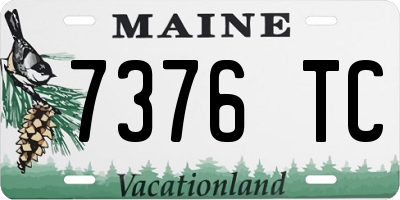 ME license plate 7376TC