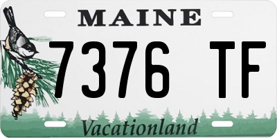 ME license plate 7376TF
