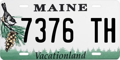 ME license plate 7376TH