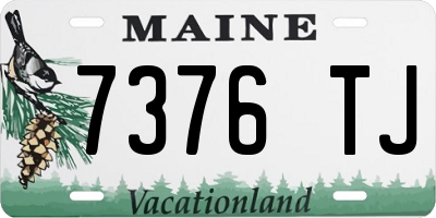 ME license plate 7376TJ