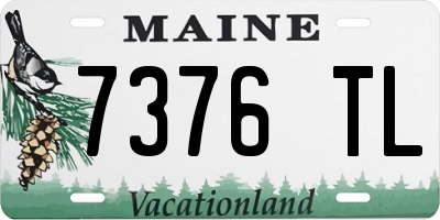 ME license plate 7376TL