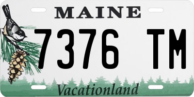 ME license plate 7376TM