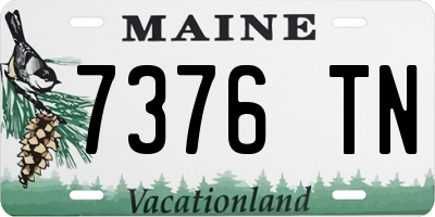 ME license plate 7376TN