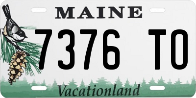 ME license plate 7376TO