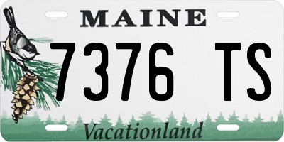 ME license plate 7376TS