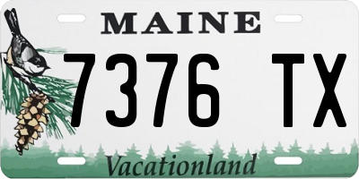 ME license plate 7376TX