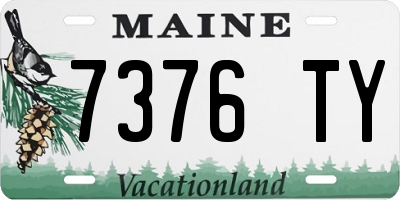 ME license plate 7376TY
