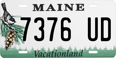 ME license plate 7376UD