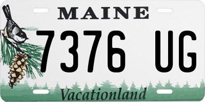 ME license plate 7376UG