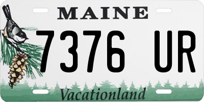 ME license plate 7376UR