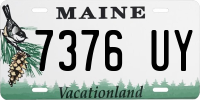 ME license plate 7376UY