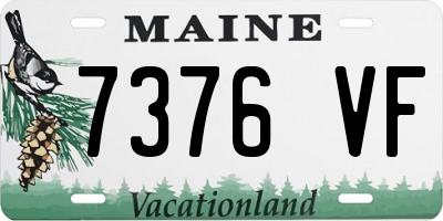 ME license plate 7376VF