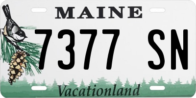 ME license plate 7377SN