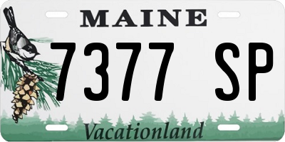 ME license plate 7377SP