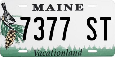 ME license plate 7377ST