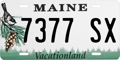 ME license plate 7377SX