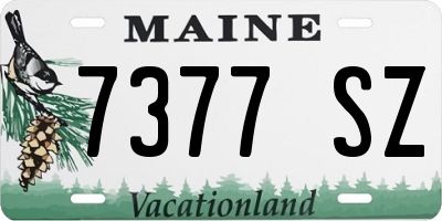 ME license plate 7377SZ