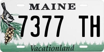 ME license plate 7377TH
