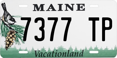 ME license plate 7377TP