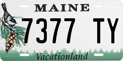 ME license plate 7377TY