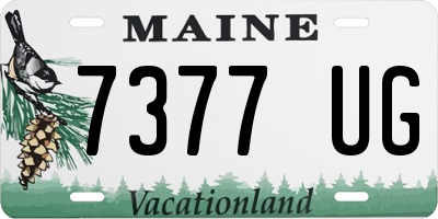 ME license plate 7377UG