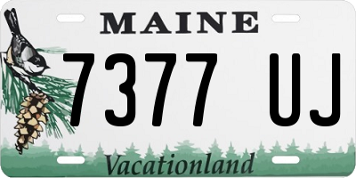 ME license plate 7377UJ