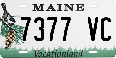 ME license plate 7377VC
