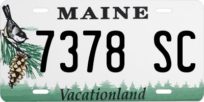 ME license plate 7378SC