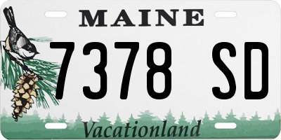 ME license plate 7378SD