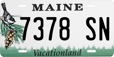 ME license plate 7378SN
