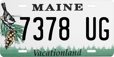 ME license plate 7378UG