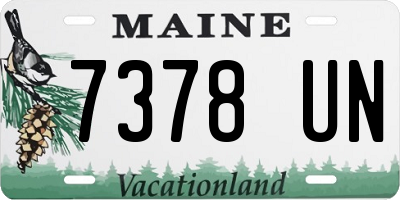 ME license plate 7378UN