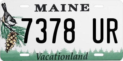 ME license plate 7378UR