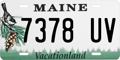 ME license plate 7378UV