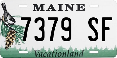 ME license plate 7379SF