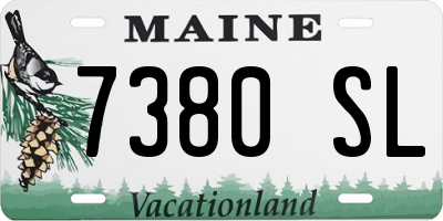 ME license plate 7380SL