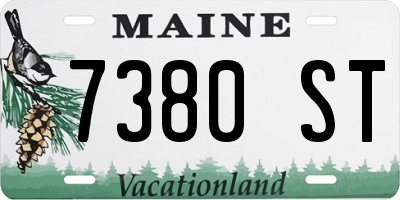 ME license plate 7380ST