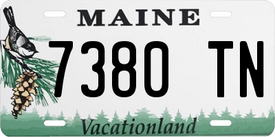 ME license plate 7380TN