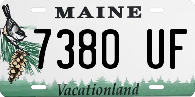 ME license plate 7380UF