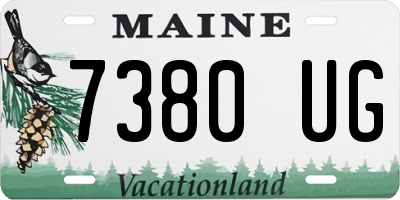 ME license plate 7380UG