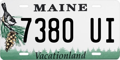 ME license plate 7380UI