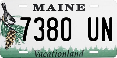 ME license plate 7380UN