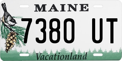 ME license plate 7380UT