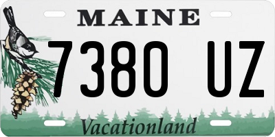 ME license plate 7380UZ